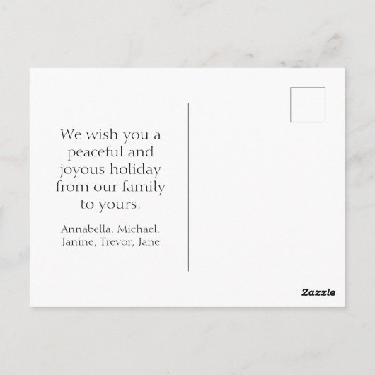 Erntedank-Abendessen Postkarte (Rückseite)