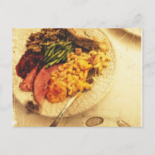 Erntedank Abendessen Postkarte