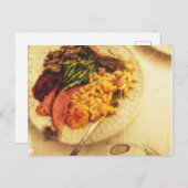 Erntedank Abendessen Postkarte (Vorne/Hinten)