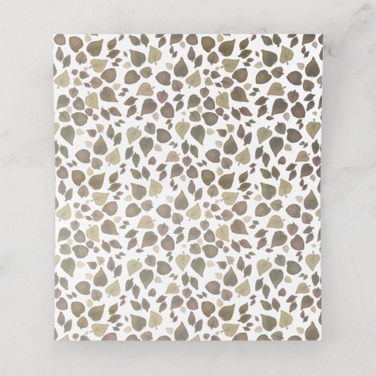 Erntedank Abendessen Rustikale Farbe Herbst Platzkarte (Innenseite Aufgefaltet)