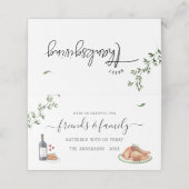 Erntedank Abendessen Rustikale Farbe Herbst Platzkarte (Außenseite Aufgefaltet)