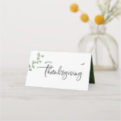 Erntedank Abendessen Rustikale Farbe Herbst Platzkarte (Rückseite)