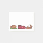 Erntedank Abendessen Türkei Cranberry Pie Post-its Post-it Klebezettel (Vorderseite)