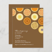 Erntedank-Abendessen und Torten-flache Einladung (Vorne/Hinten)