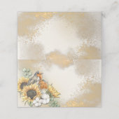 Erntedank Abendessen Vögel Sonnenblumen Herbst Her Platzkarte (Außenseite Aufgefaltet)