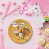 Erntedank-Abendessen wird die Türkei-Cartoon Pappteller (Party)