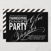 ERNTEDANK-ABENEINLAGE| SCHWARZ EINLADUNG (Vorne/Hinten)