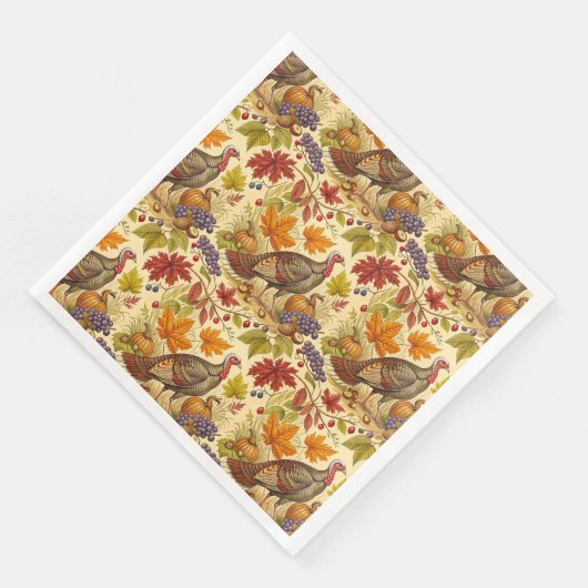 Erntedank Abundance Serviette (Ecke)