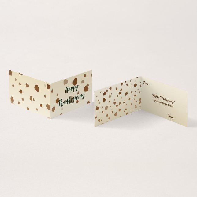 Erntedank-Acorns-Faltkarte (Innenseite und Außenseite)