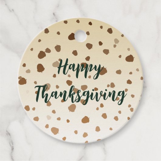 Erntedank Acorns Geschenkanhänger (Vorderseite)