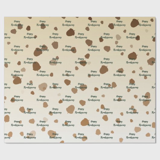 Erntedank Acorns Geschenkpapier (Flach)