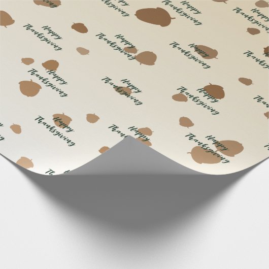 Erntedank Acorns Geschenkpapier (Ecke)