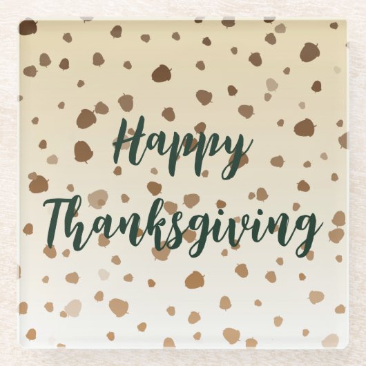 Erntedank Acorns Glasuntersetzer (Vorderseite)