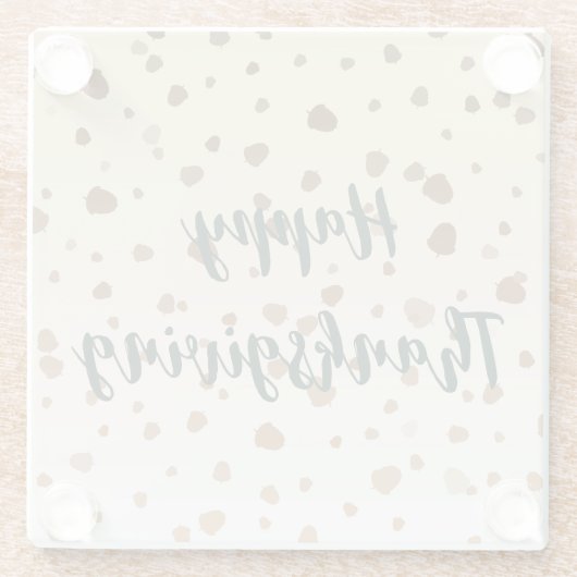 Erntedank Acorns Glasuntersetzer (Rückseite)