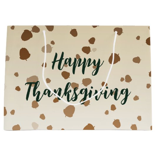 Erntedank Acorns Große Geschenktüte (Vorderseite)