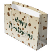 Erntedank Acorns Große Geschenktüte (Rückseite Schrägansicht)