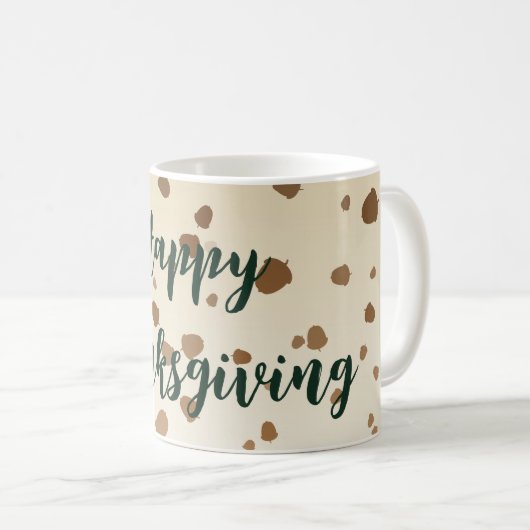 Erntedank Acorns Kaffeetasse (VorderseiteRechts)