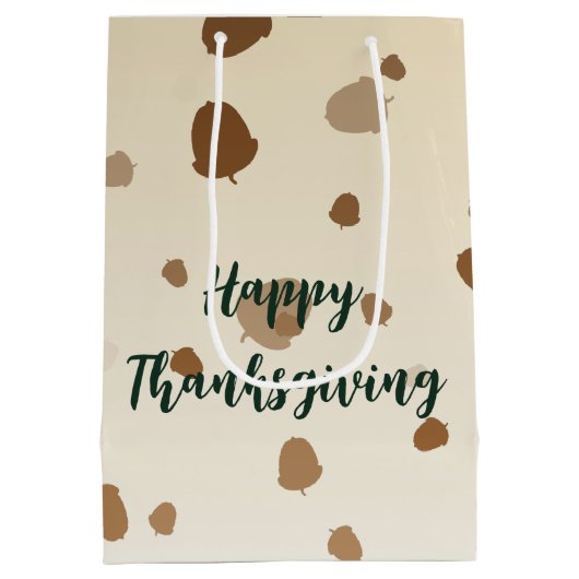 Erntedank Acorns Mittlere Geschenktüte (Rückseite)