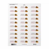 Erntedank Address Labels/Türkei (Vorne)