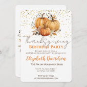 Erntedank Adult Geburtstagsparty Einladung (Vorne/Hinten)