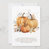 Erntedank Adult Geburtstagsparty Einladung (Rückseite)