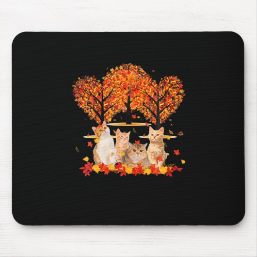 Erntedank Ahornkatzenkätzchen Form Baumleder Mousepad (Vorne)