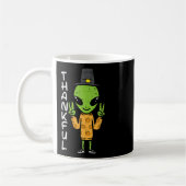 Erntedank Alien Dankend Funny Fall Space Männer B Kaffeetasse (Links)