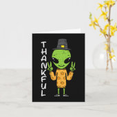 Erntedank Alien Dankend Funny Fall Space Männer B Karte (Gelbe Blume)