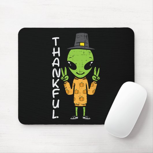 Erntedank Alien Dankend Funny Fall Space Männer B Mousepad (Mit Mouse)