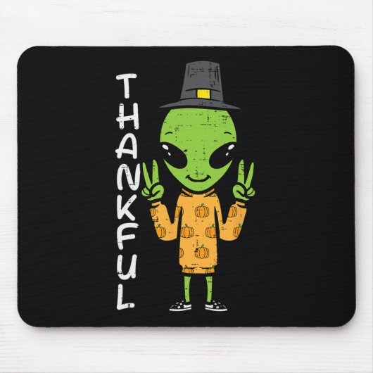 Erntedank Alien Dankend Funny Fall Space Männer B Mousepad (Vorne)