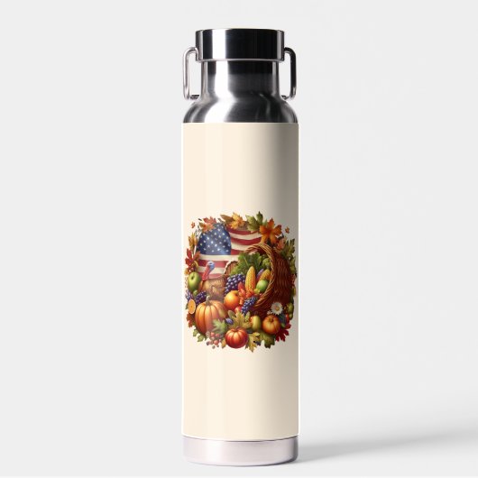 Erntedank/Amerikaner/Türkei/Fall Trinkflasche (Vorne)