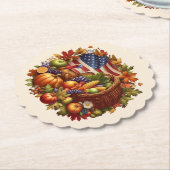 Erntedank/Amerikaner/Türkei/Fall Untersetzer (angewinkelt)