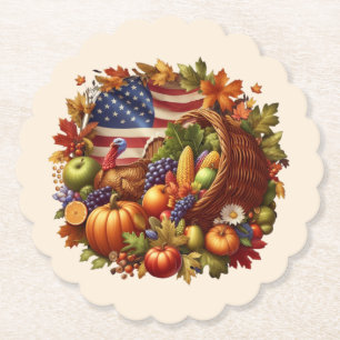 Erntedank/Amerikaner/Türkei/Fall Untersetzer