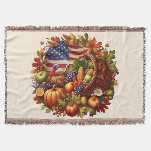Erntedank/Amerikanisch/Herbst/Herbst Decke (Vorderseite)