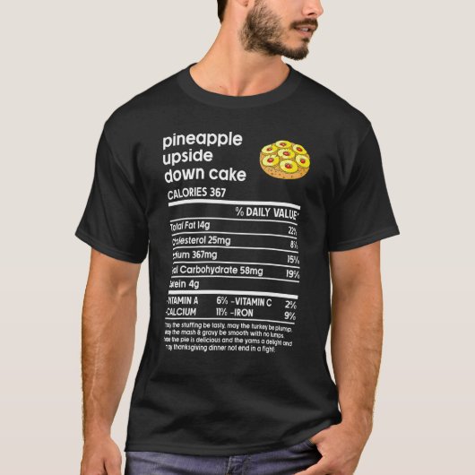 Erntedank Ananas Auf dem Kopf Nachspeisung T-Shirt (Vorderseite)