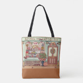 Erntedank Antiquitätengeschäft Aquarelltasche Tasche (Rückseite)