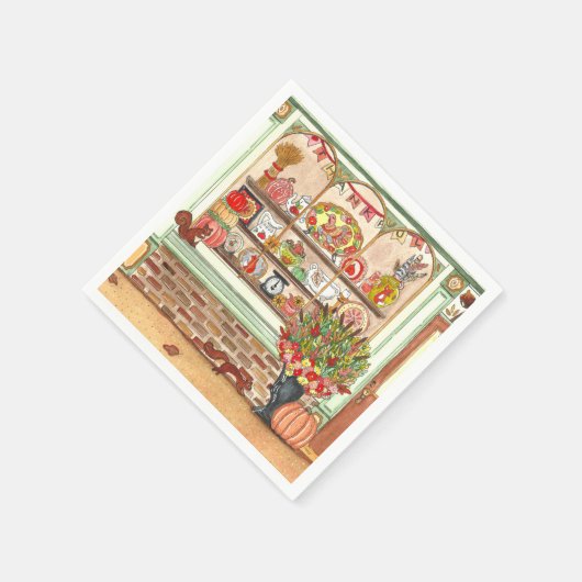 Erntedank Antiquitätengeschäft Serviette (Ecke)