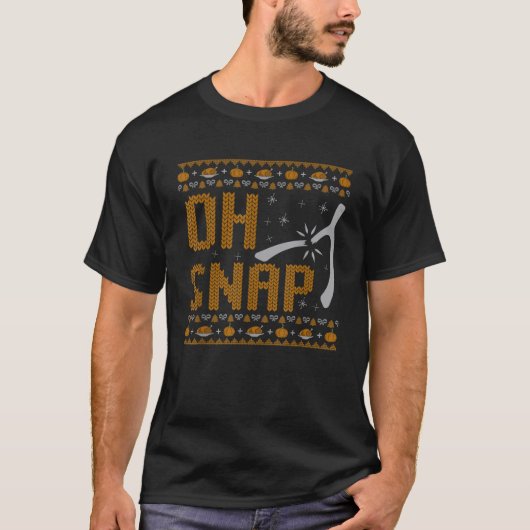 Erntedank Apparel Store Oh Snap Wishbone Türkei T-Shirt (Vorderseite)