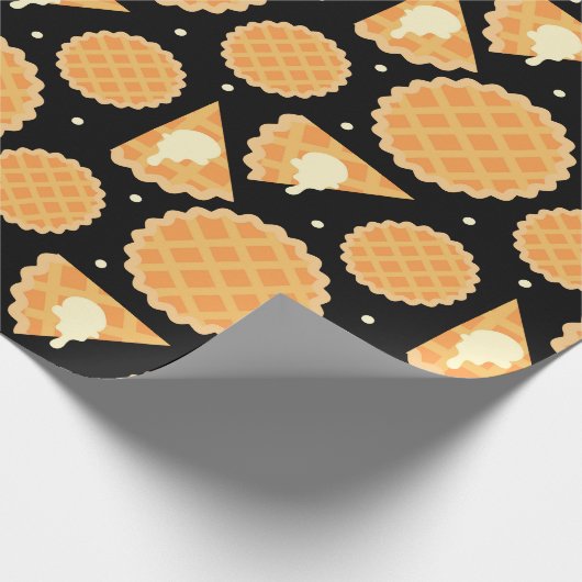 Erntedank Apple Pie Dessert Gemustertes Essen Geschenkpapier (Ecke)