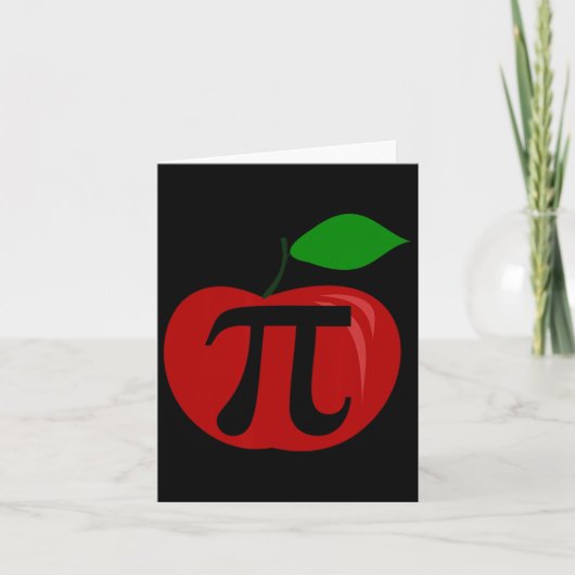 Erntedank Apple Pie Lover Funny Pi Day Math Tee Karte (Vorderseite)