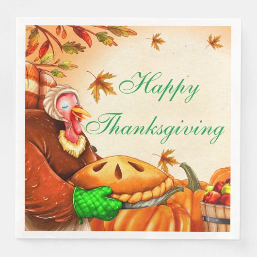 Erntedank Apple Pie Serviette (Vorderseite)