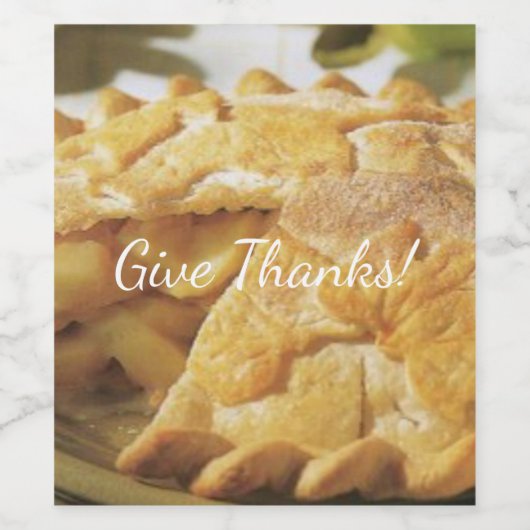 Erntedank Apple Pie Weinetikett (Einzelnes Label)