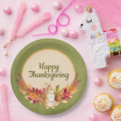 Erntedank Aquarell, Acorns, Berries Pappteller (Party)