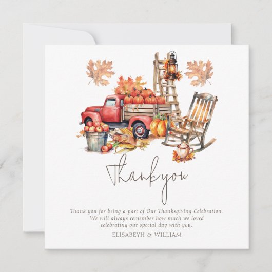 Erntedank Aquarellbild Dankeskarte (Vorderseite)