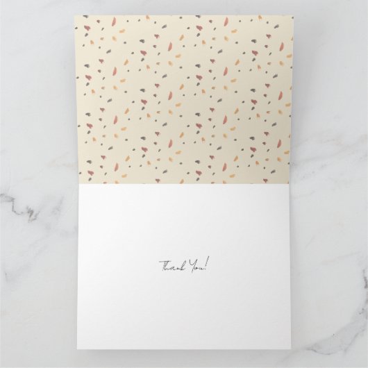 Erntedank Aquarellfarben Herbst Pastellfarben Blät Dankeskarte (Innenseite)