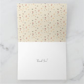 Erntedank Aquarellfarben Herbst Pastellfarben Blät Dankeskarte (Innenseite)