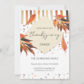 Erntedank Aquarellfarben Herbst Pastellfarben Blät Einladung (Vorderseite)