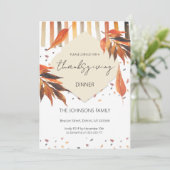 Erntedank Aquarellfarben Herbst Pastellfarben Blät Einladung (Stehend Vorderseite)