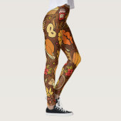Erntedank-Artikel: Cartoon bunt Muster. Leggings (Rechts)