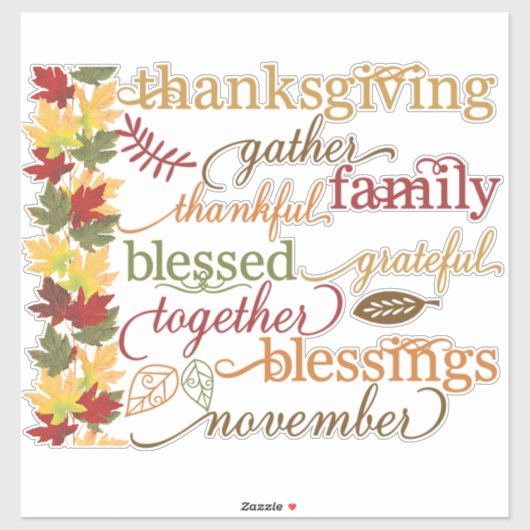 Erntedank Aufkleber (Blatt)